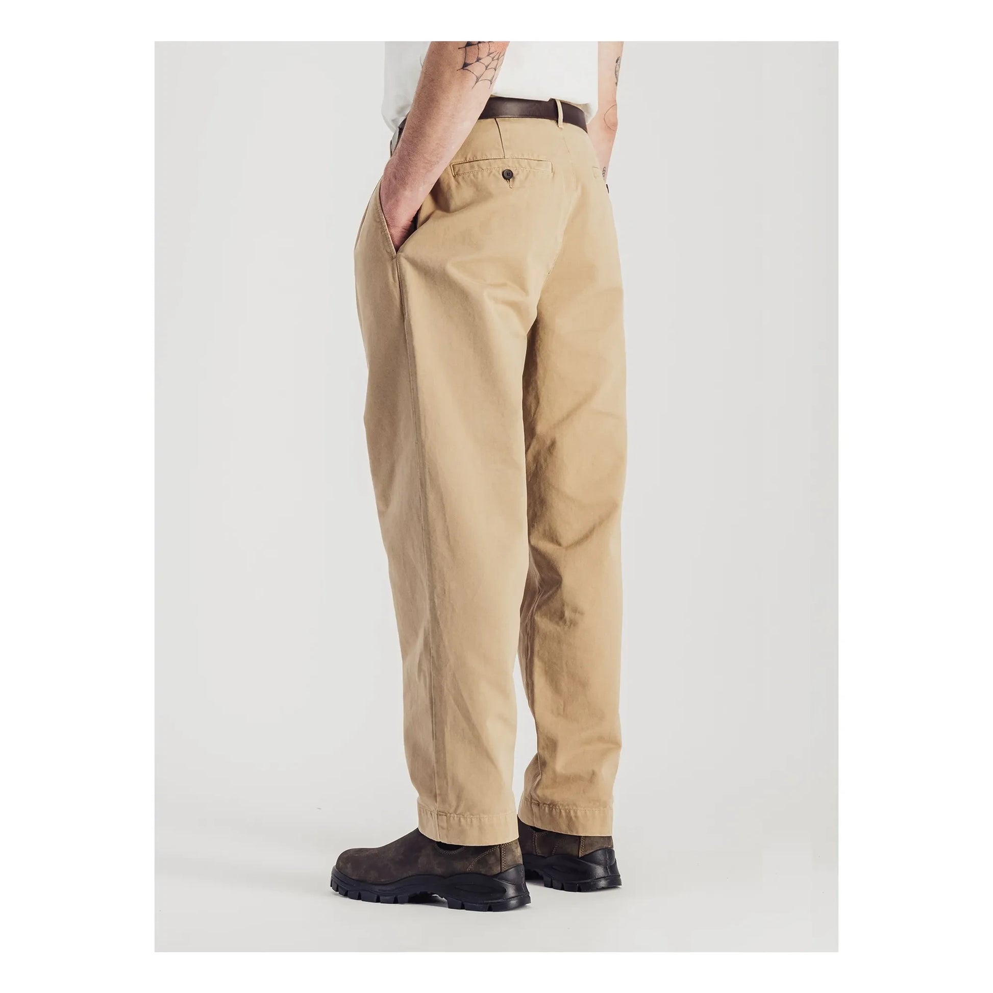 Parages - Double Pleated Twill Pants | Beige