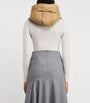 Beige Down Padded Technical Hood