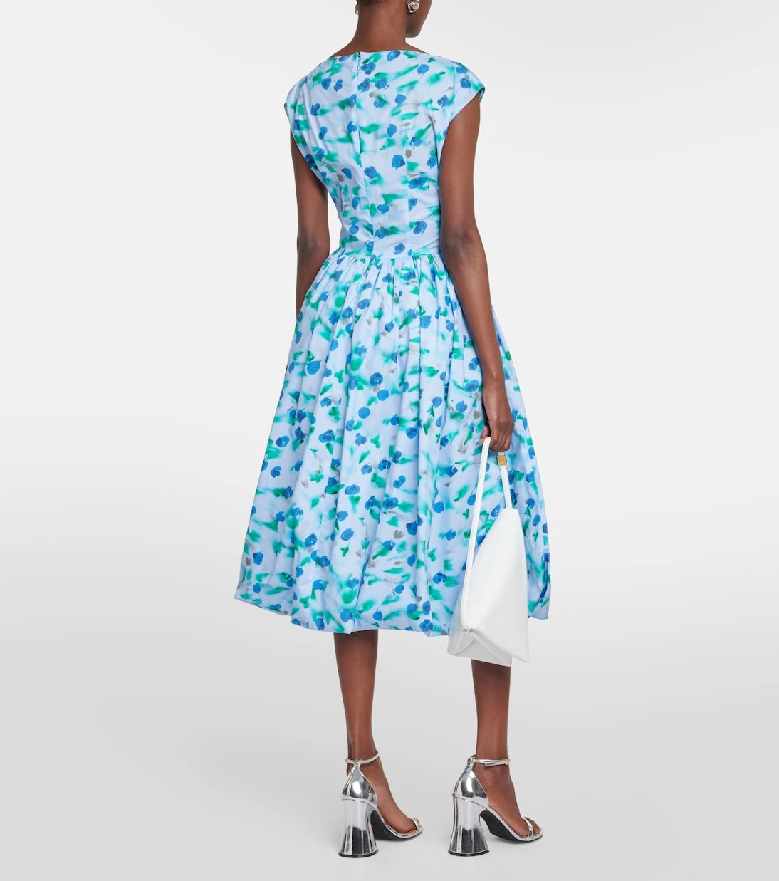 Marni - Floral cotton poplin midi dress