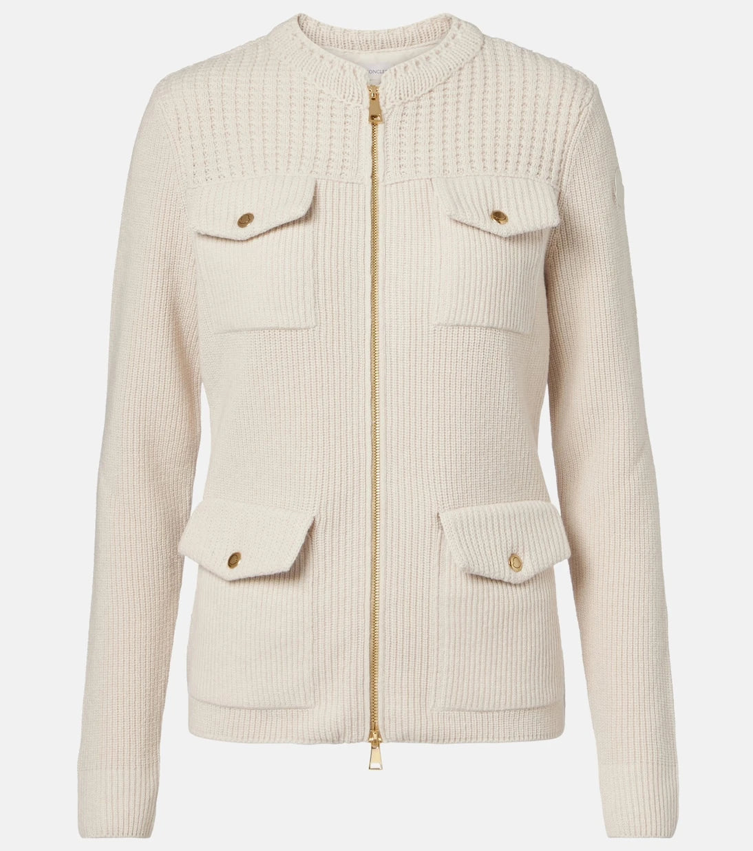 Moncler - Padded virgin wool cardigan