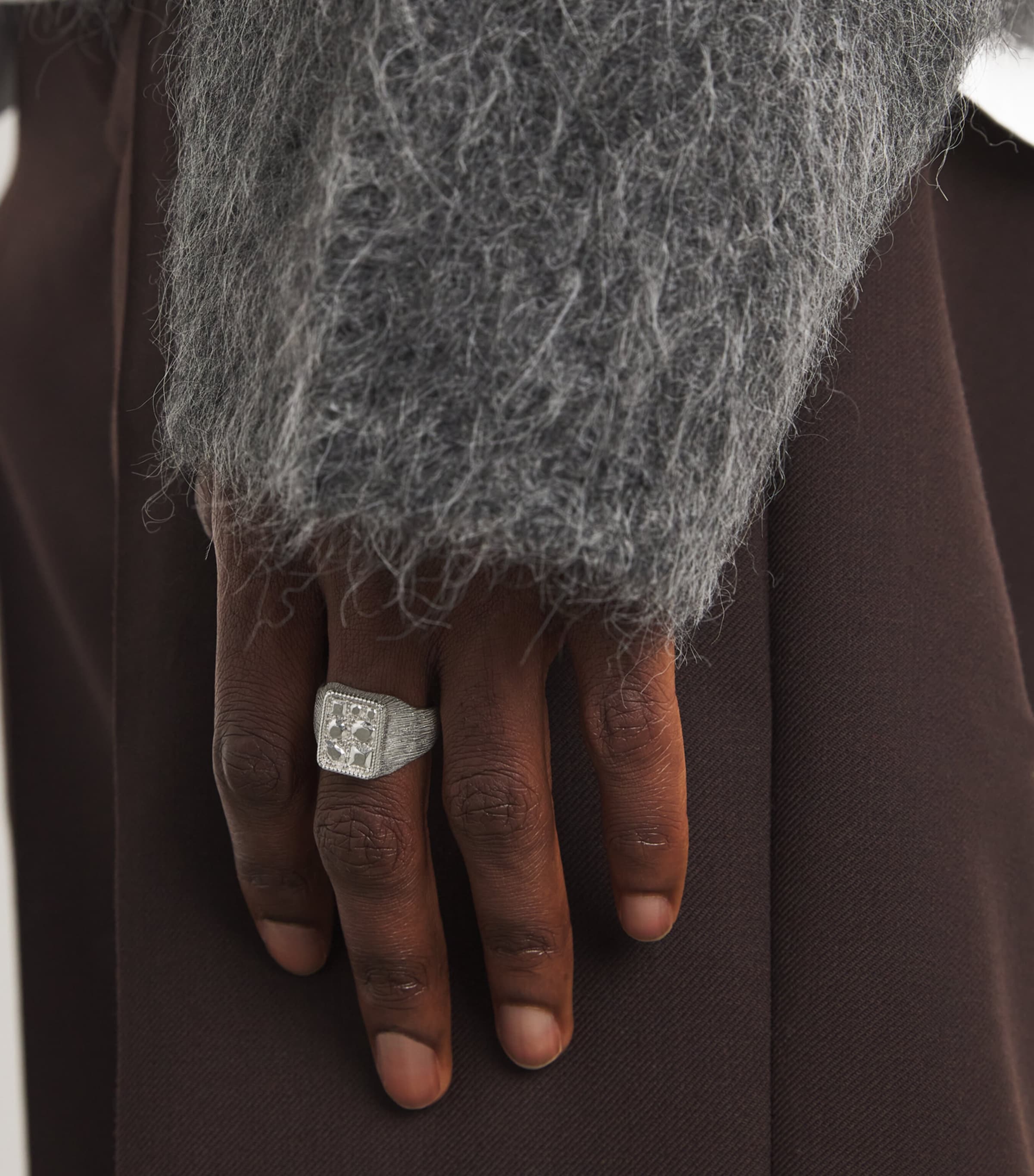 Bleue Burnham Sterling Silver Cottage Garden Signet Ring