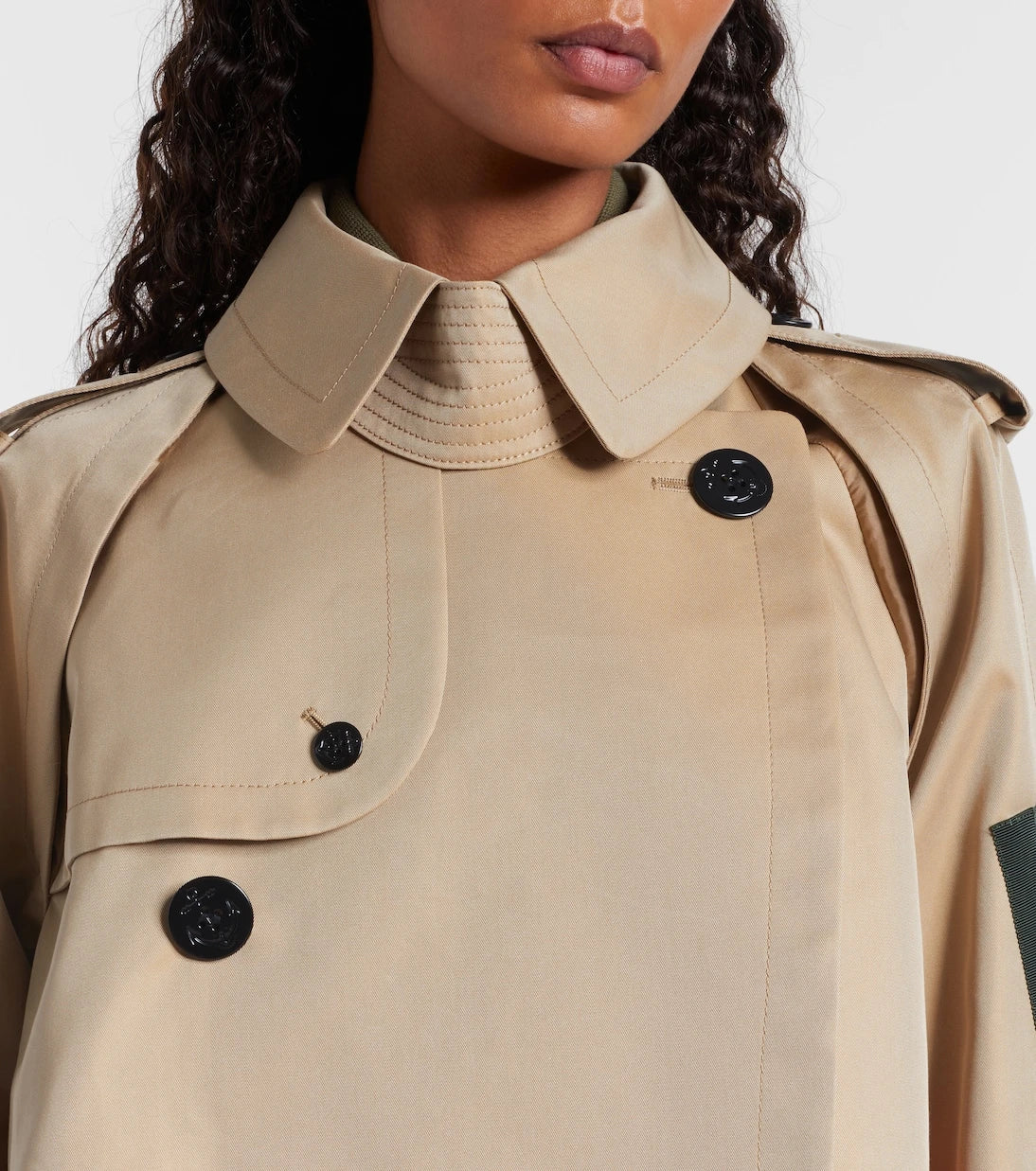 Sacai - سترة من مزيج الغبردين والتويل القطني