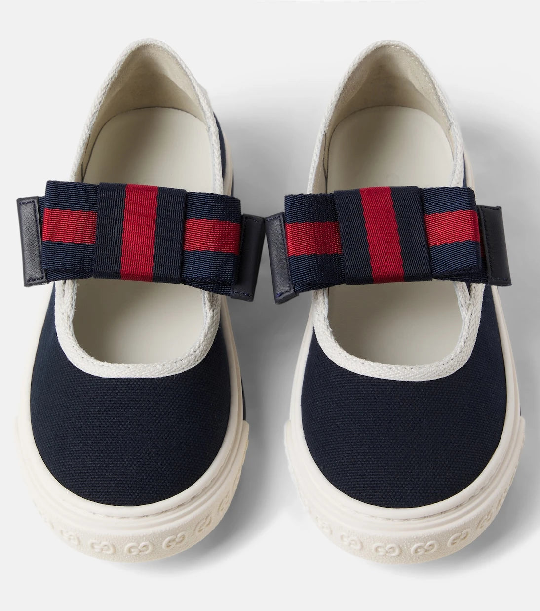 Gucci Kids - Bow-detail canvas sneakers