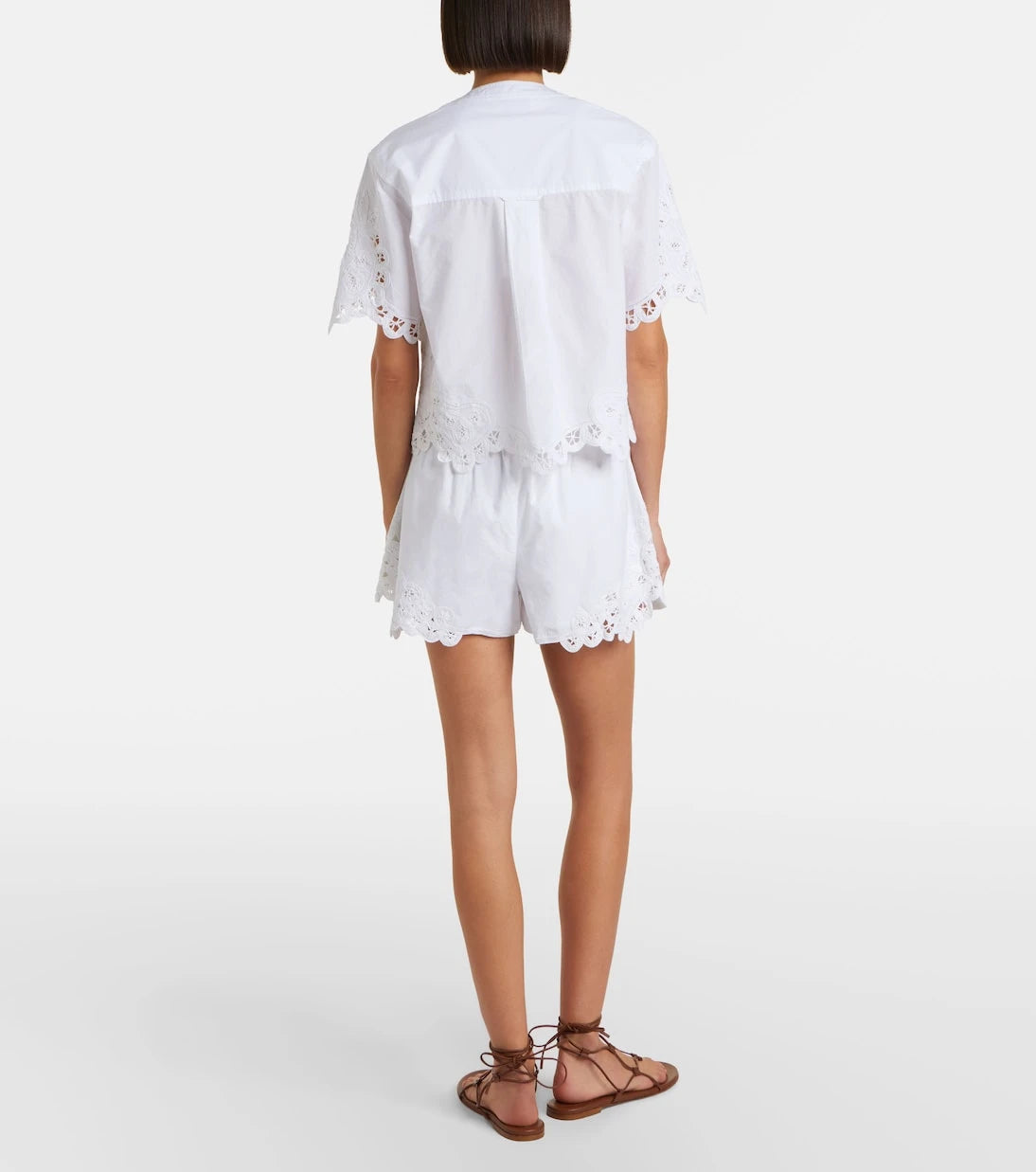Veronica Beard - Vivaldi embroidered cotton shorts