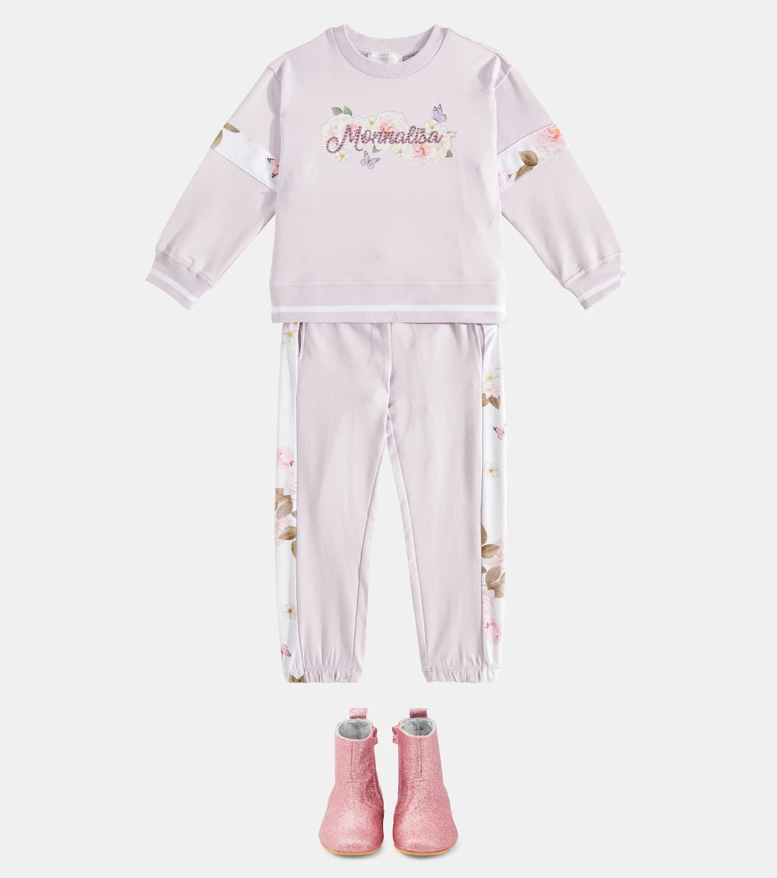Monnalisa - Floral cotton-blend jersey sweatpants