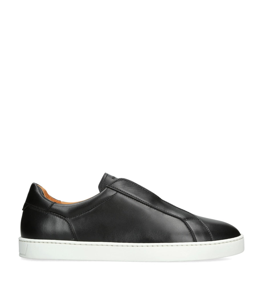 Leather Laceless Sneakers