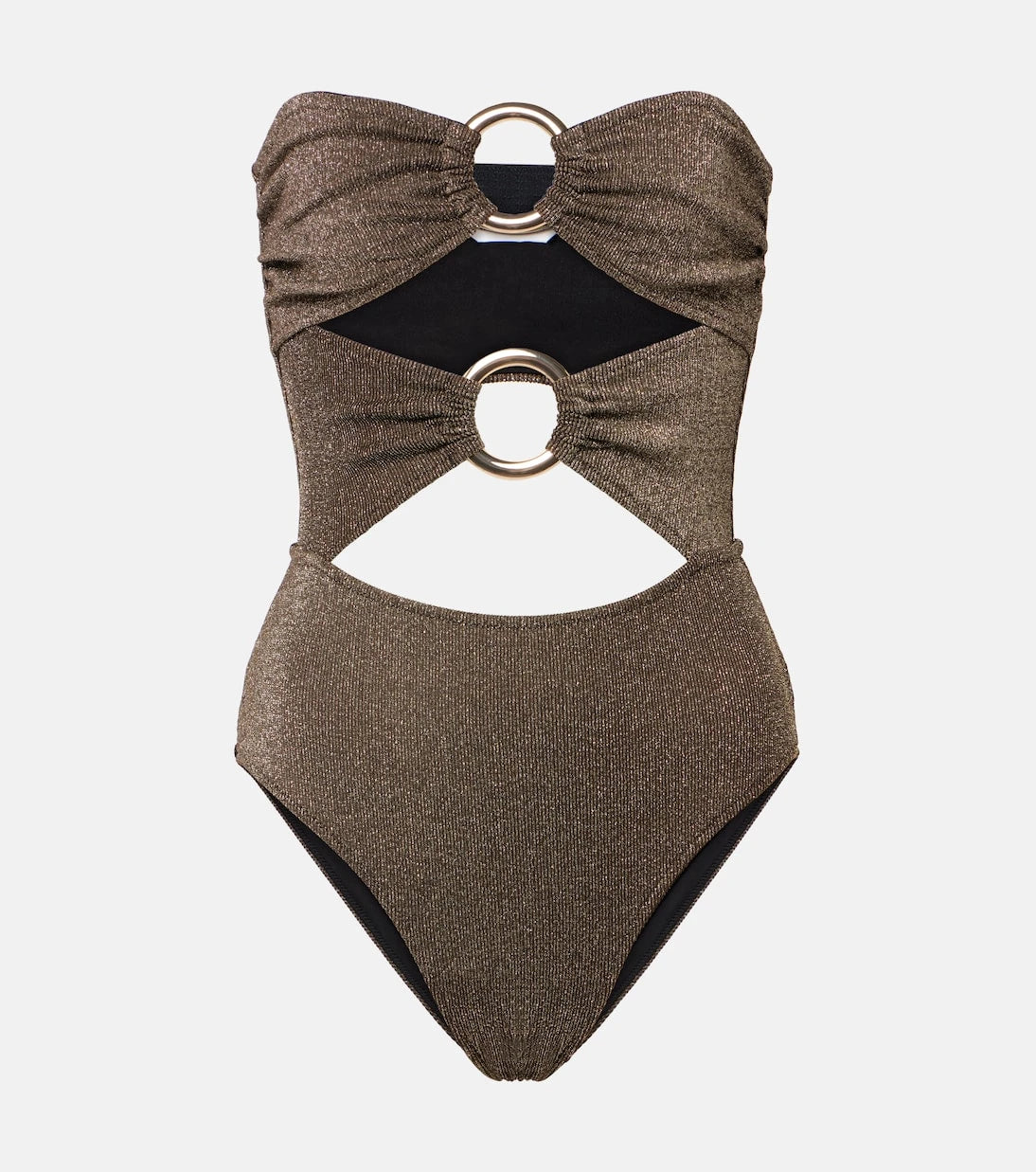 Alexandra Miro - Anya cutout lamé swimsuit
