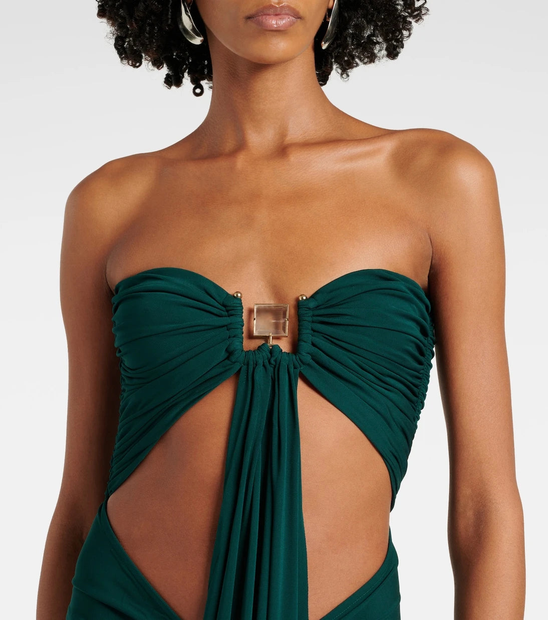 Christopher Esber - Bezel Quartz cutout strapless jersey gown