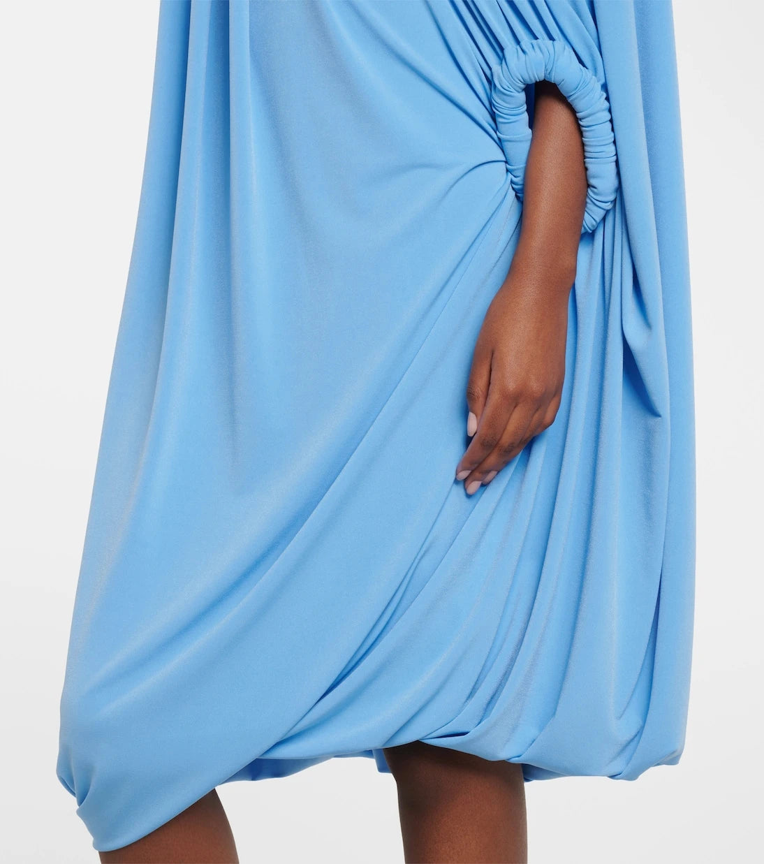 Coperni - Caped draped smocked midi dress