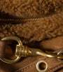 Suede-Shearling Aventure Shoulder Bag