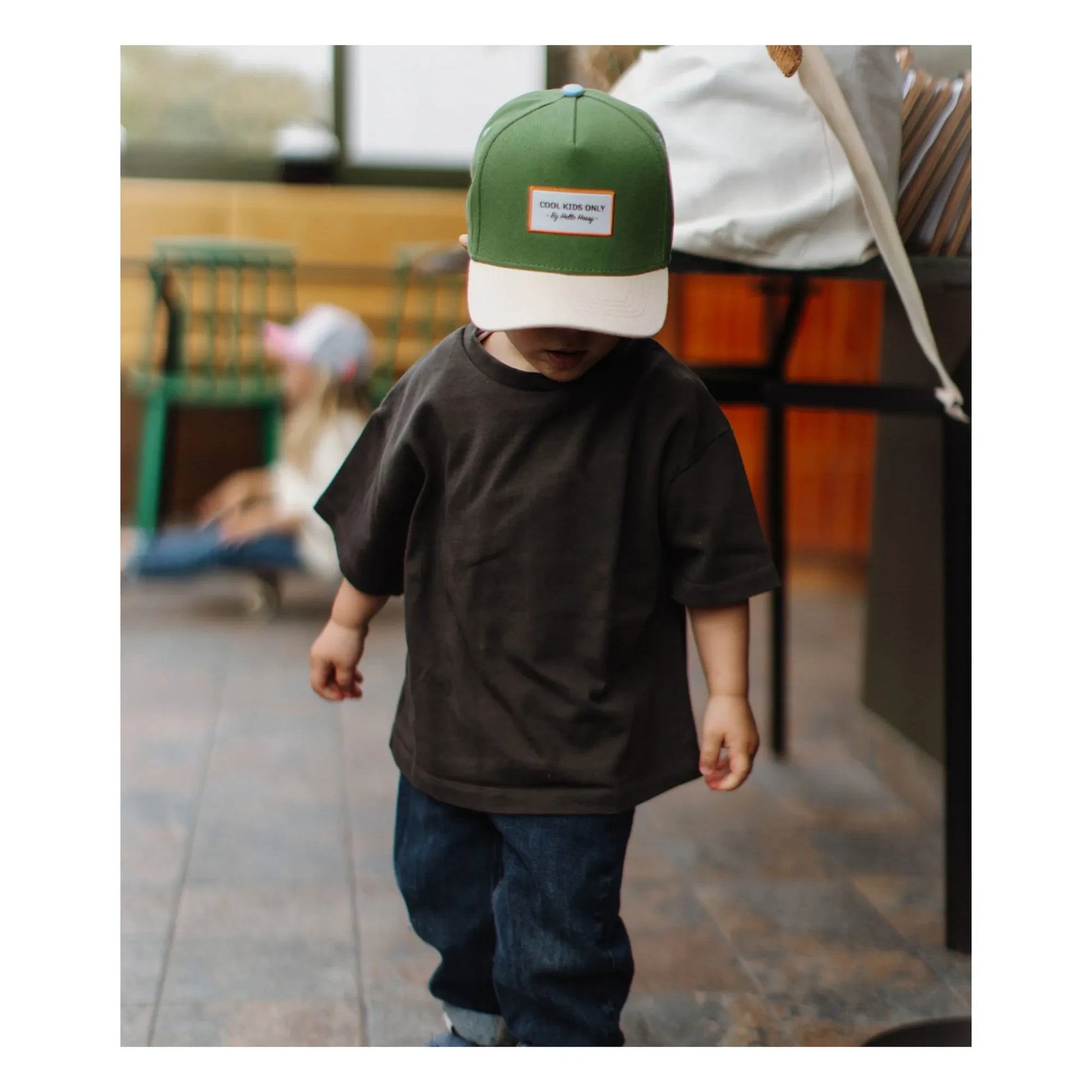 Hello Hossy - Organic Cotton Mini Curved Visor Cap | Green