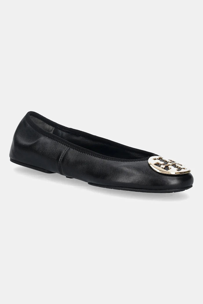 Кожени балеринки Tory Burch Reva Travel Ballet