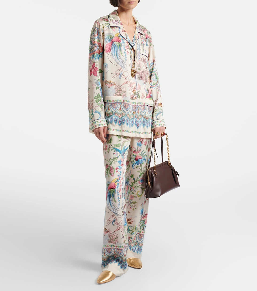 Etro - Floral wide-leg pants