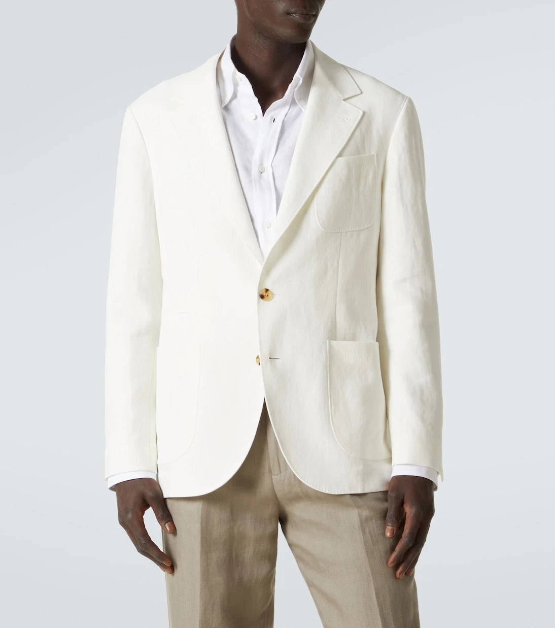 Brunello Cucinelli - Single-breasted linen blazer