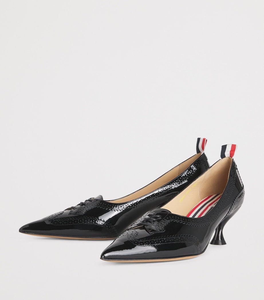 Patent Leather Wingtip Pumps 50