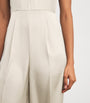 MAX&Co. White Satin Halterneck Jumpsuit