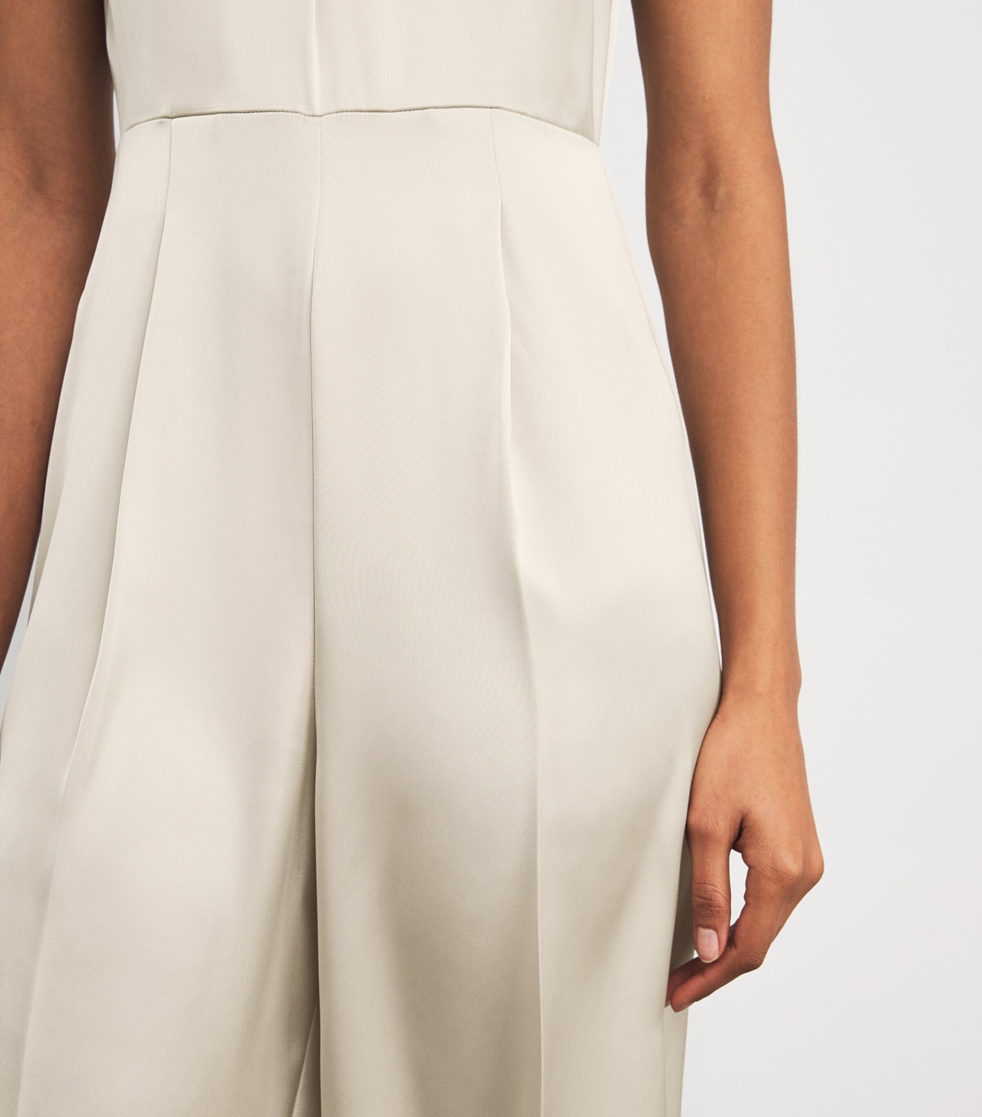 MAX&Co. White Satin Halterneck Jumpsuit