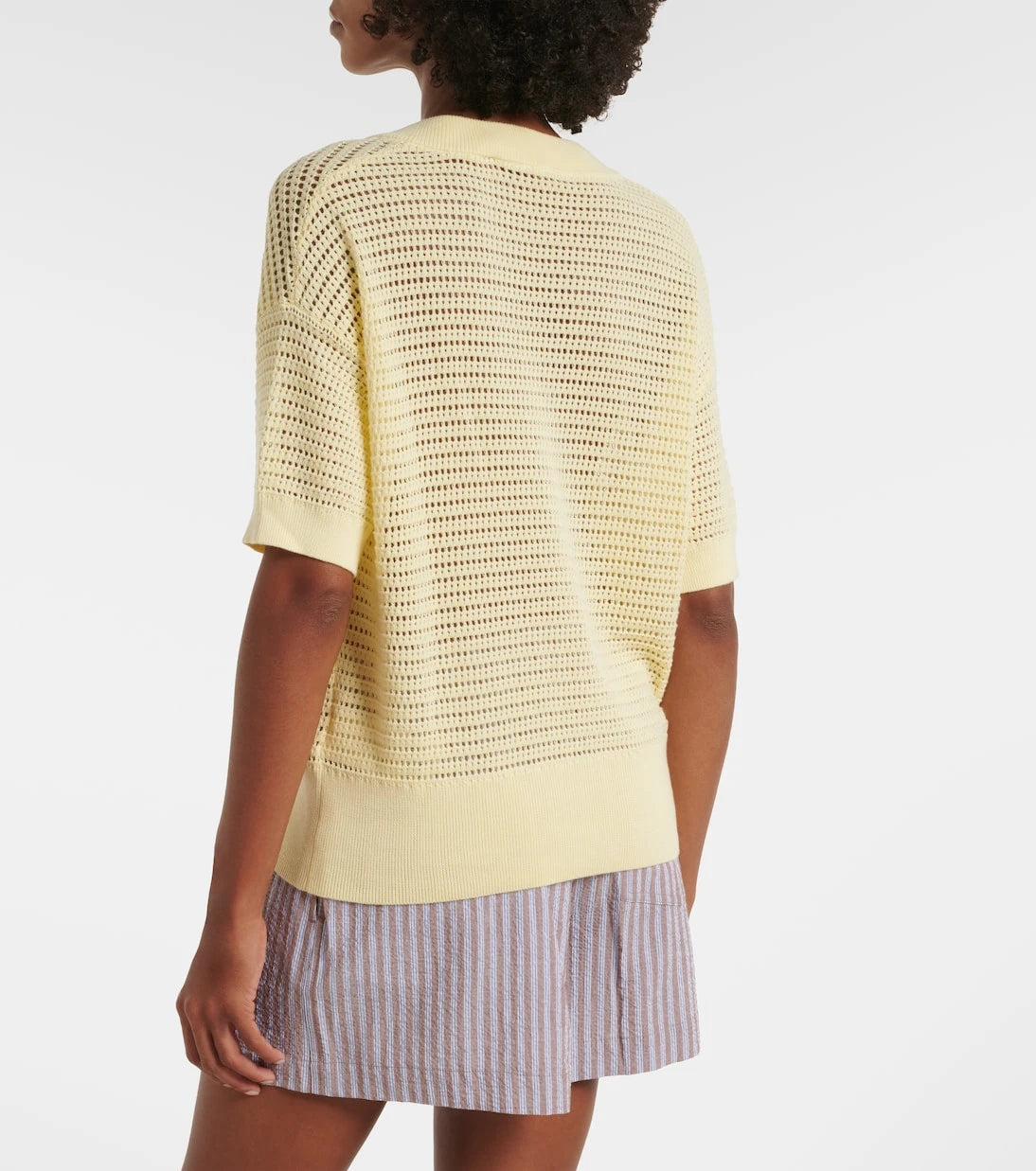 Varley - Callie open-knit cotton top