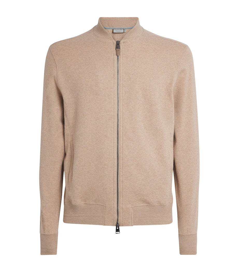 Cotton-Cashmere Bomber Jacket