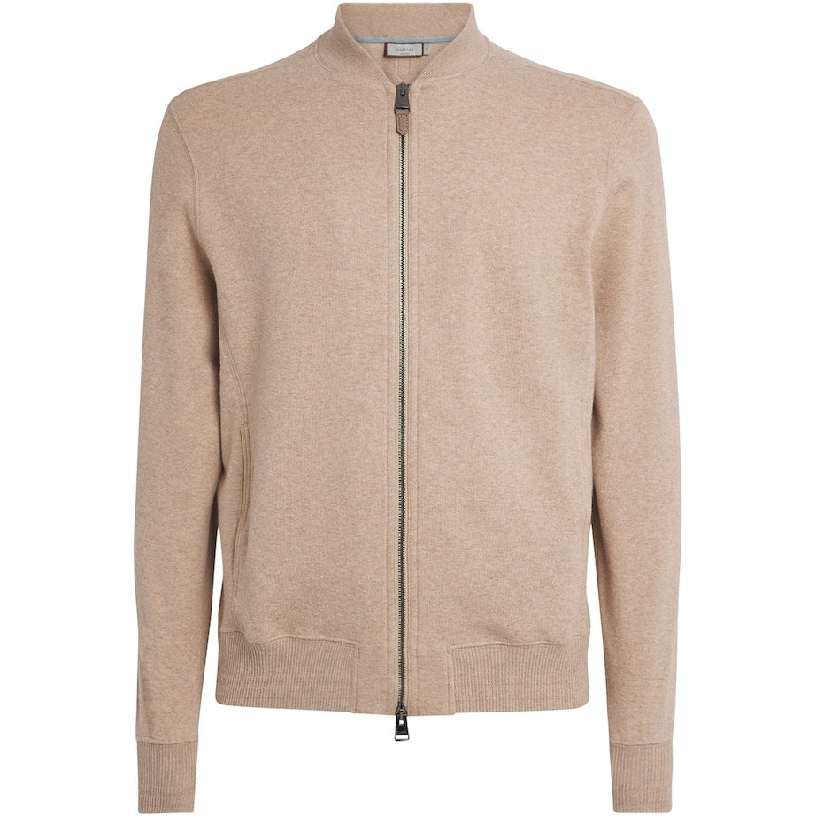 Cotton-Cashmere Bomber Jacket