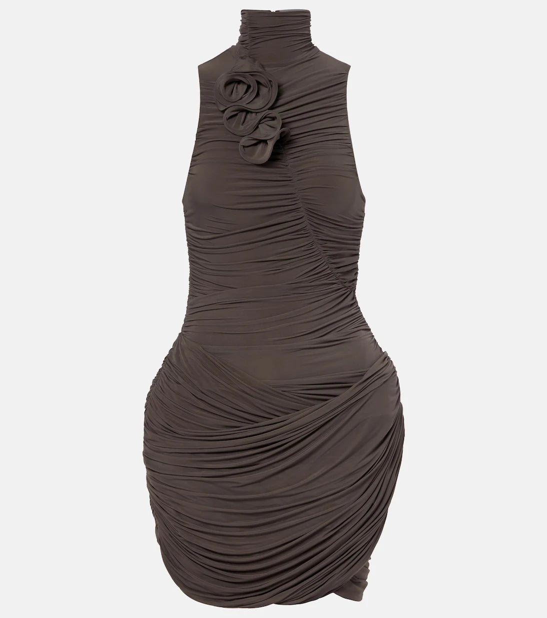 Magda Butrym - Floral-appliqué ruched minidress