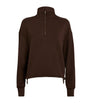 Brown Jersey Half-Zip Sian Sweatshirt