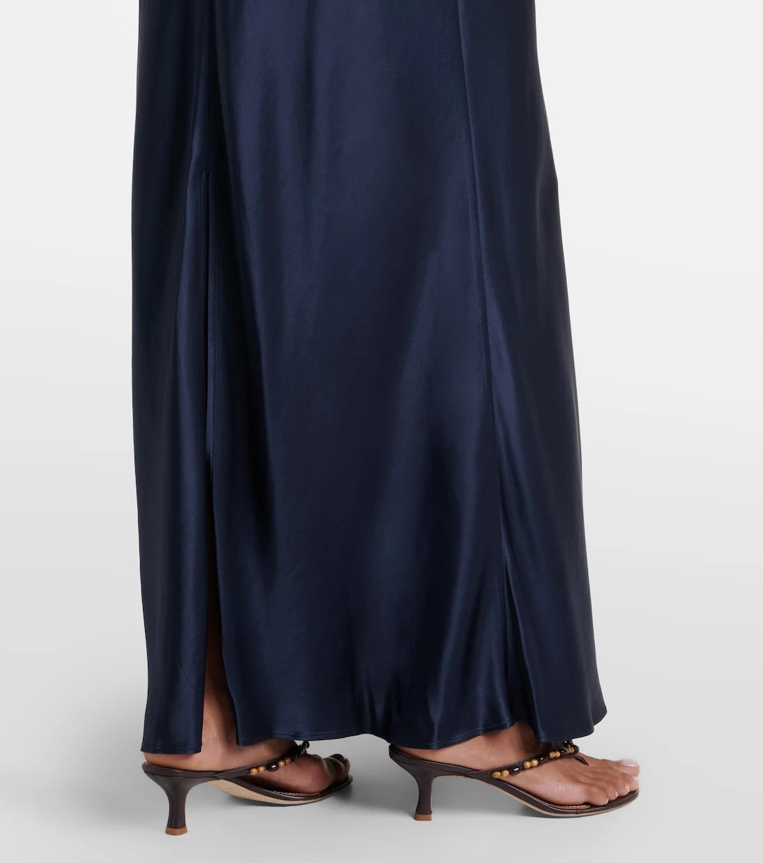 Staud - Cadence halterneck satin slip dress