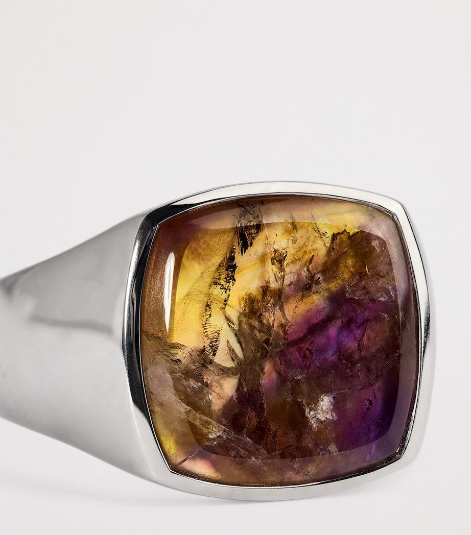 Sterling Silver Cushion Sakura Ring