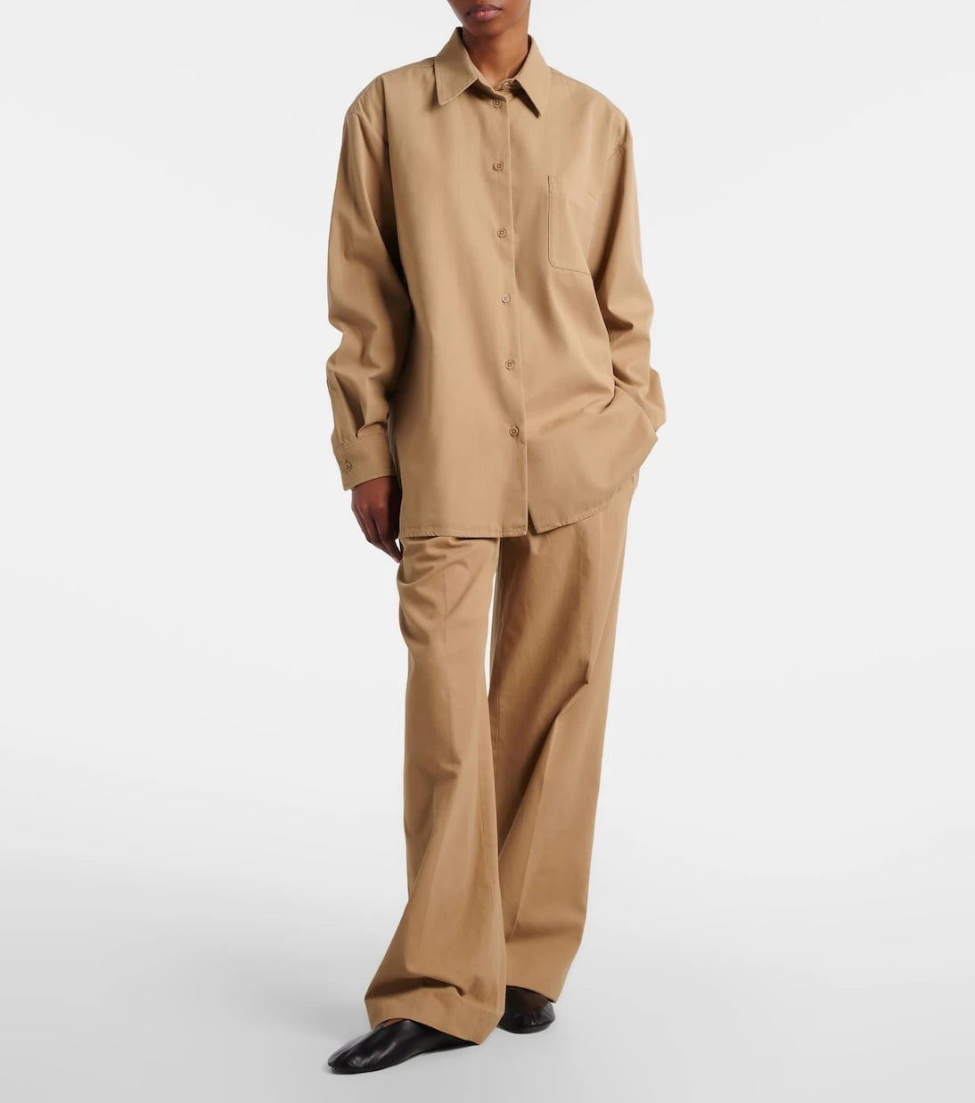 The Row - Tansy cotton and cashmere shirt