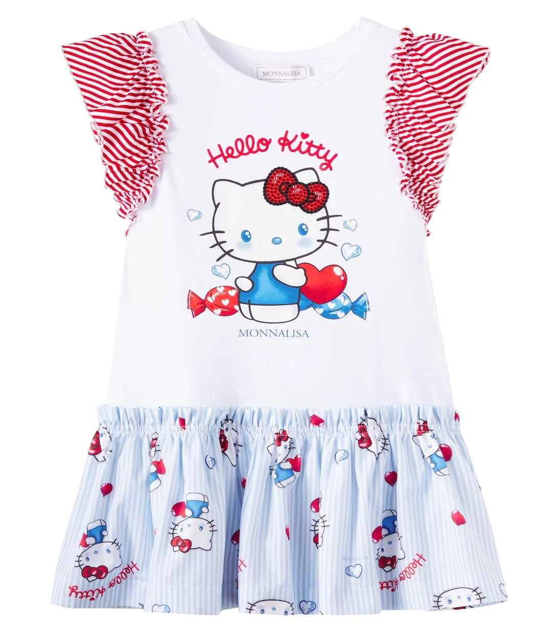 فستان من الجيرسيه القطني Monnalisa - x Hello Kitty