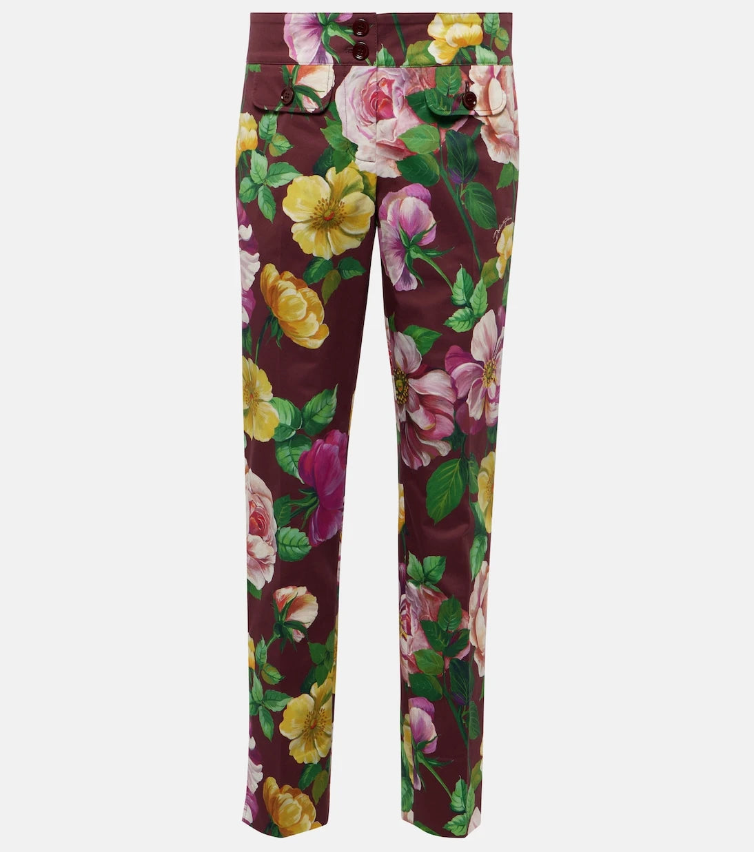 Dolce&Gabbana - Floral low-rise cotton-blend pants