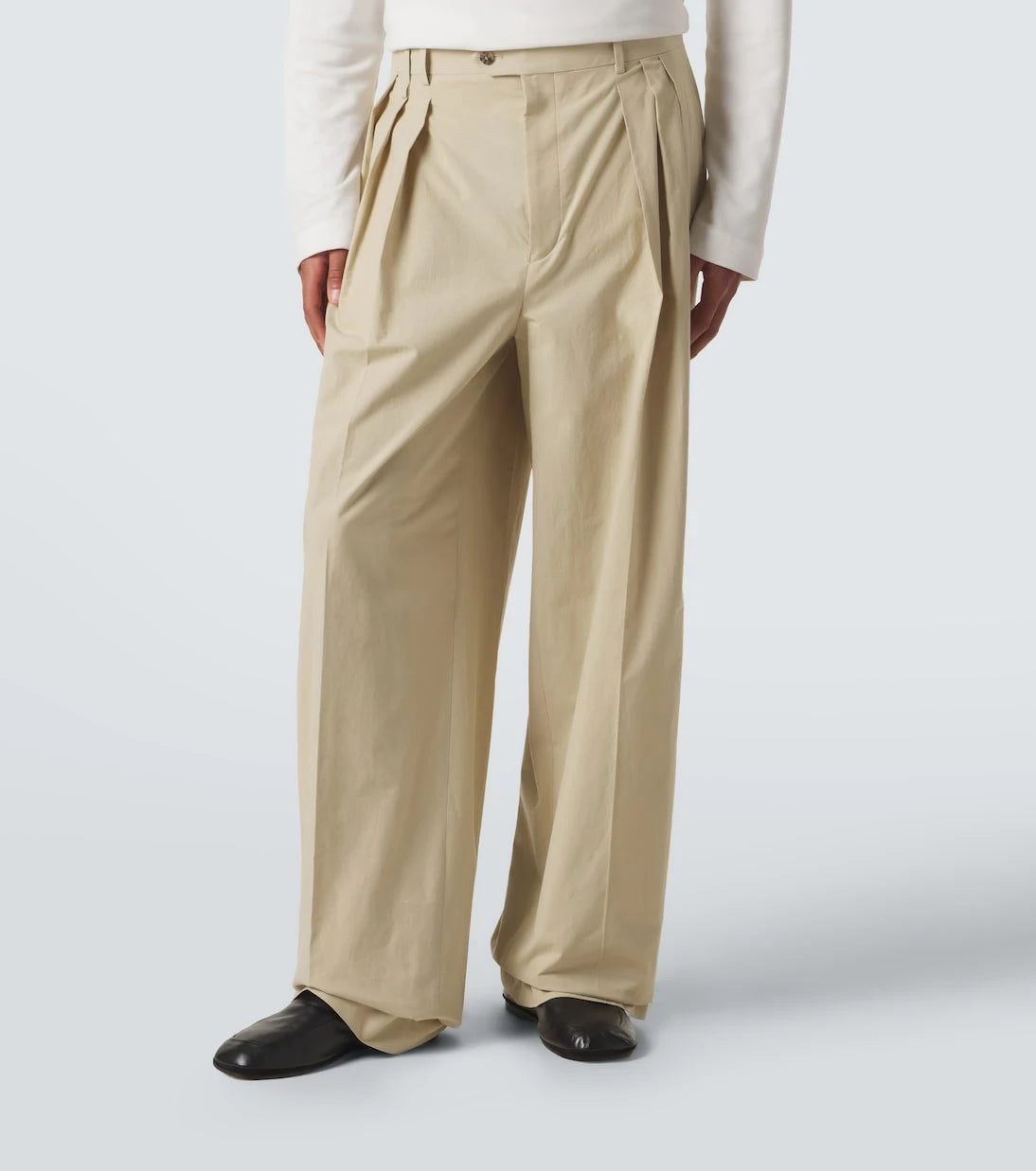 Calvin Klein Collection - Baxter pleated cotton straight pants