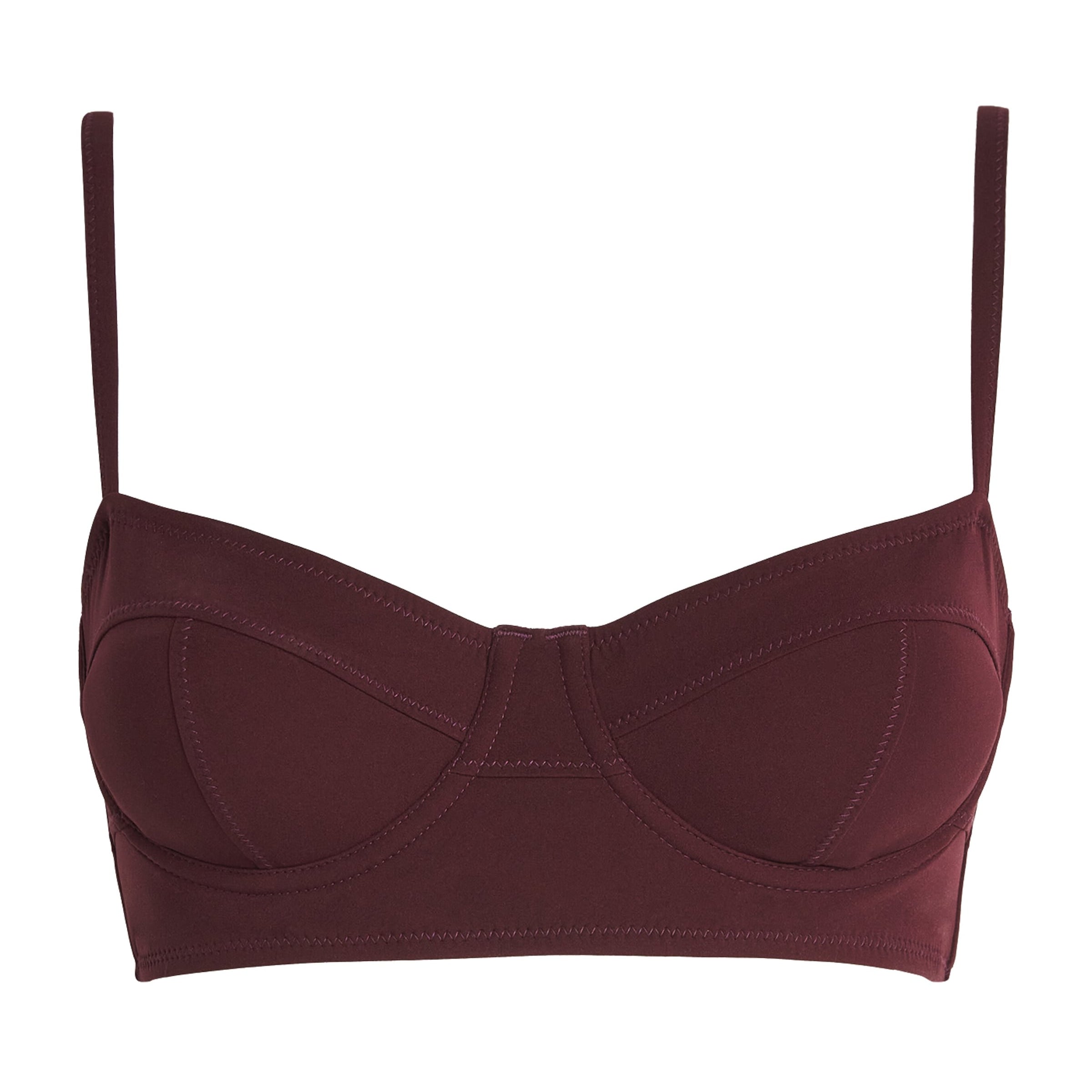 Burgundy Zahara Bikini Top
