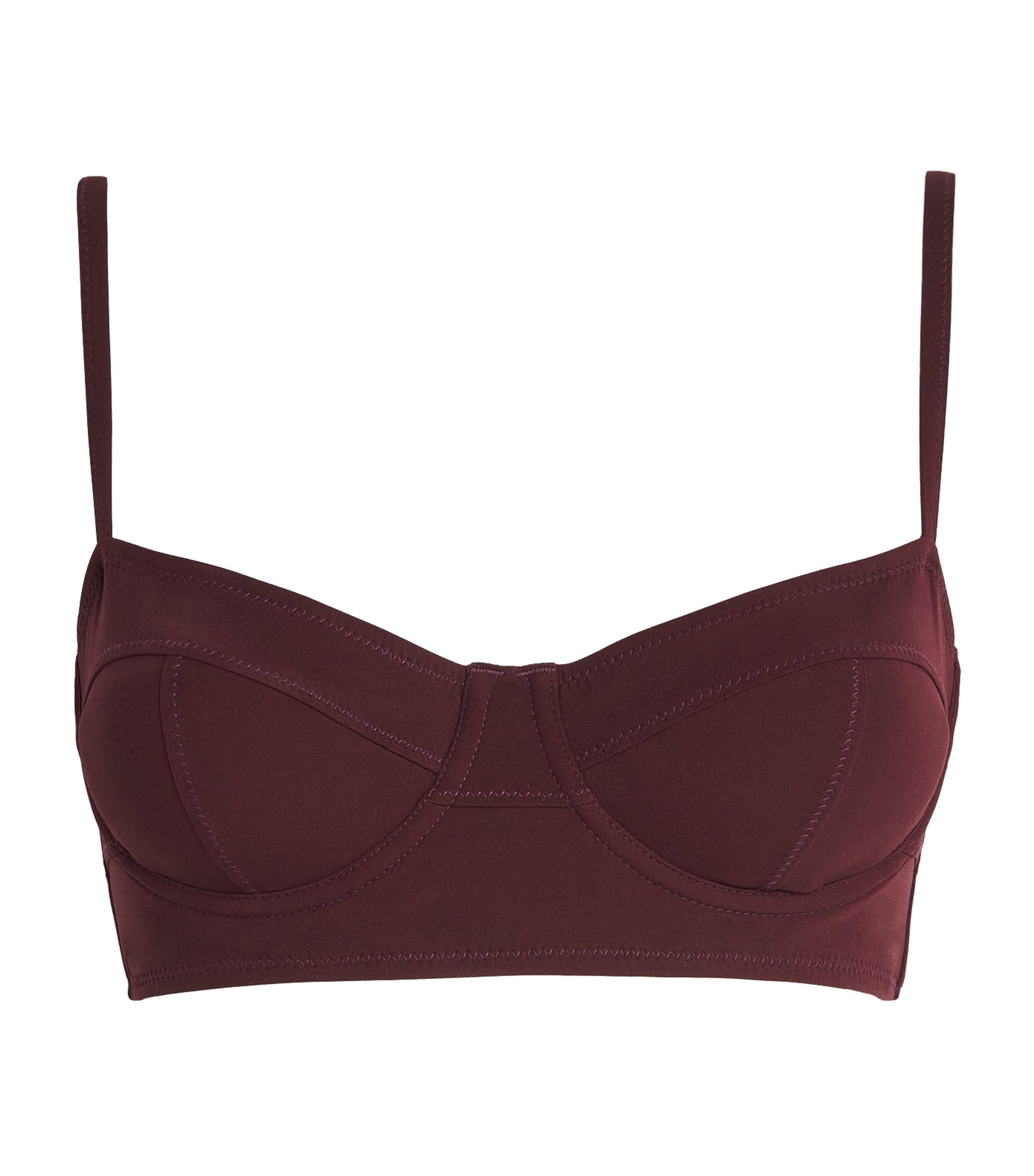 Burgundy Zahara Bikini Top