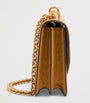 Ostrich Leather Vain Shoulder Bag