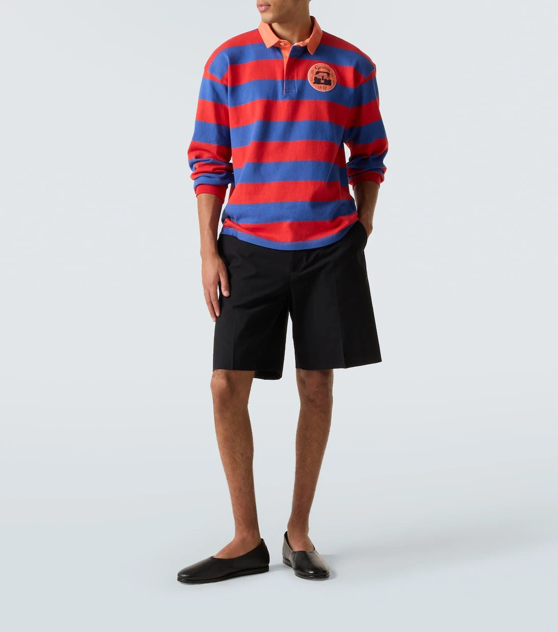 Bode - Striped cotton polo shirt