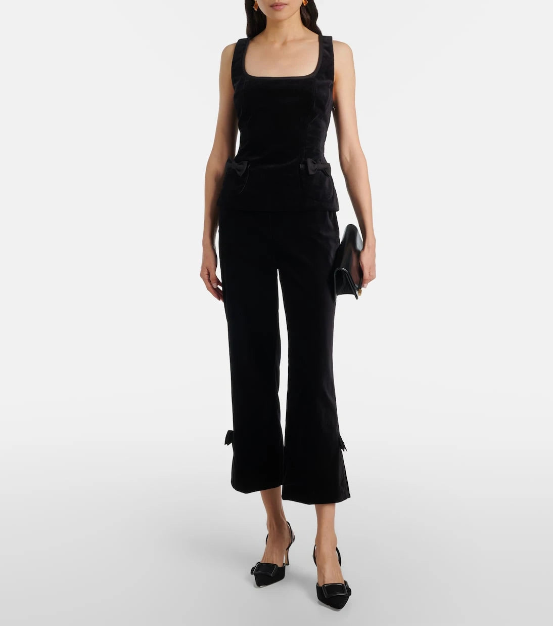 Posse - Quincy cotton velvet cropped pants