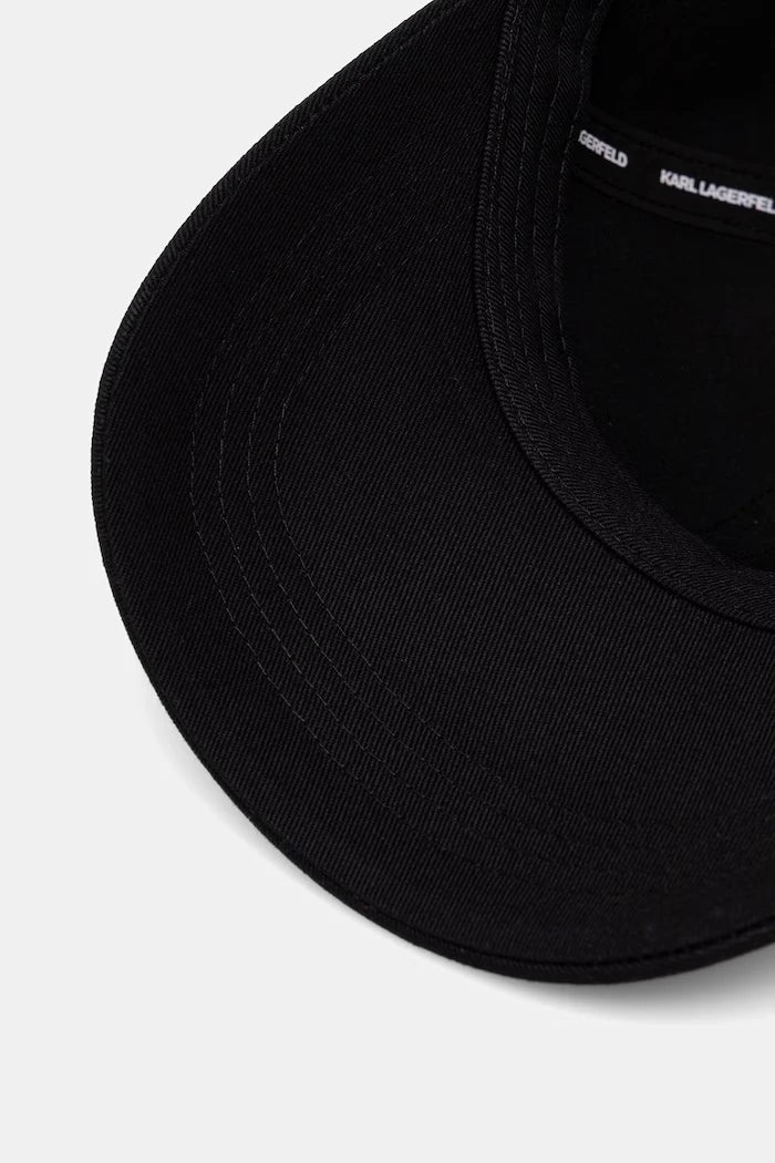 Karl Lagerfeld шапка с козирка дамска от памук IKON