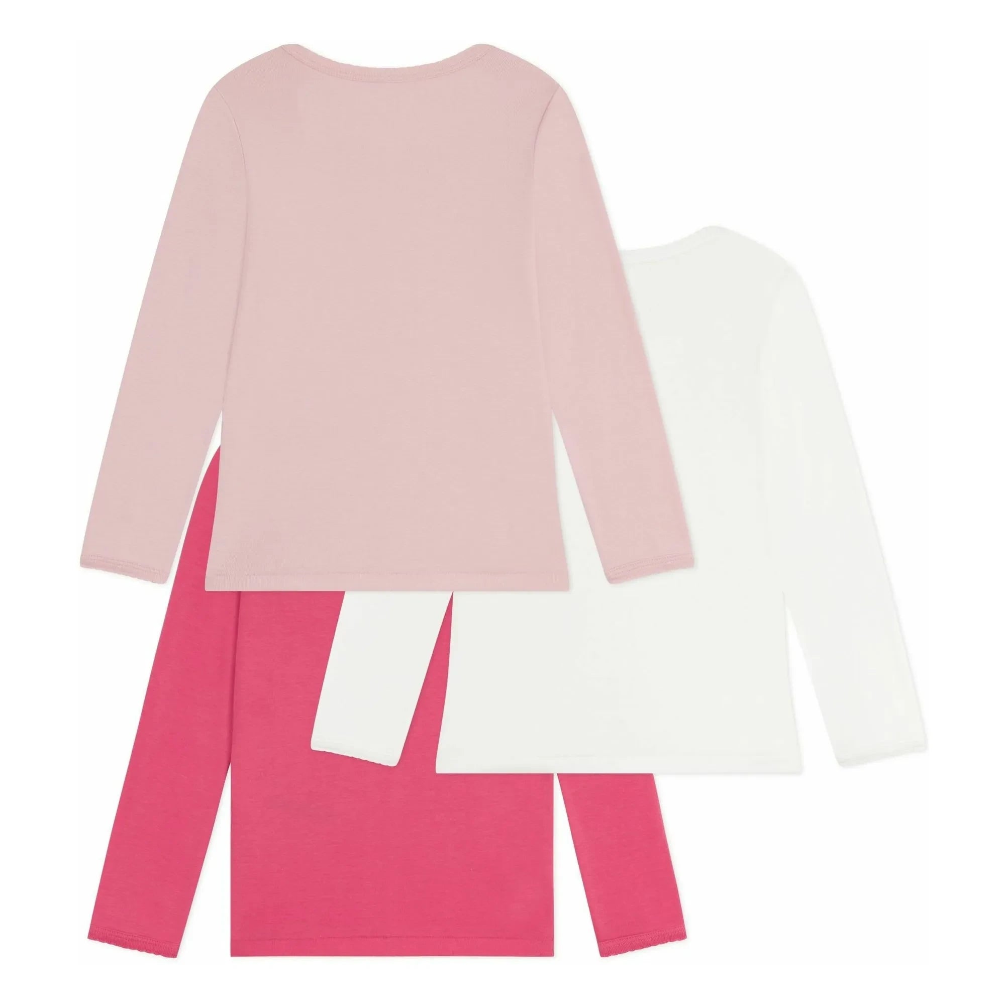 Petit Bateau - Pack of 3 Girly Organic Cotton T-shirts | Pink