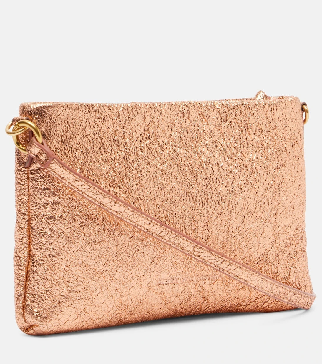 Dries Van Noten - Metallic leather clutch