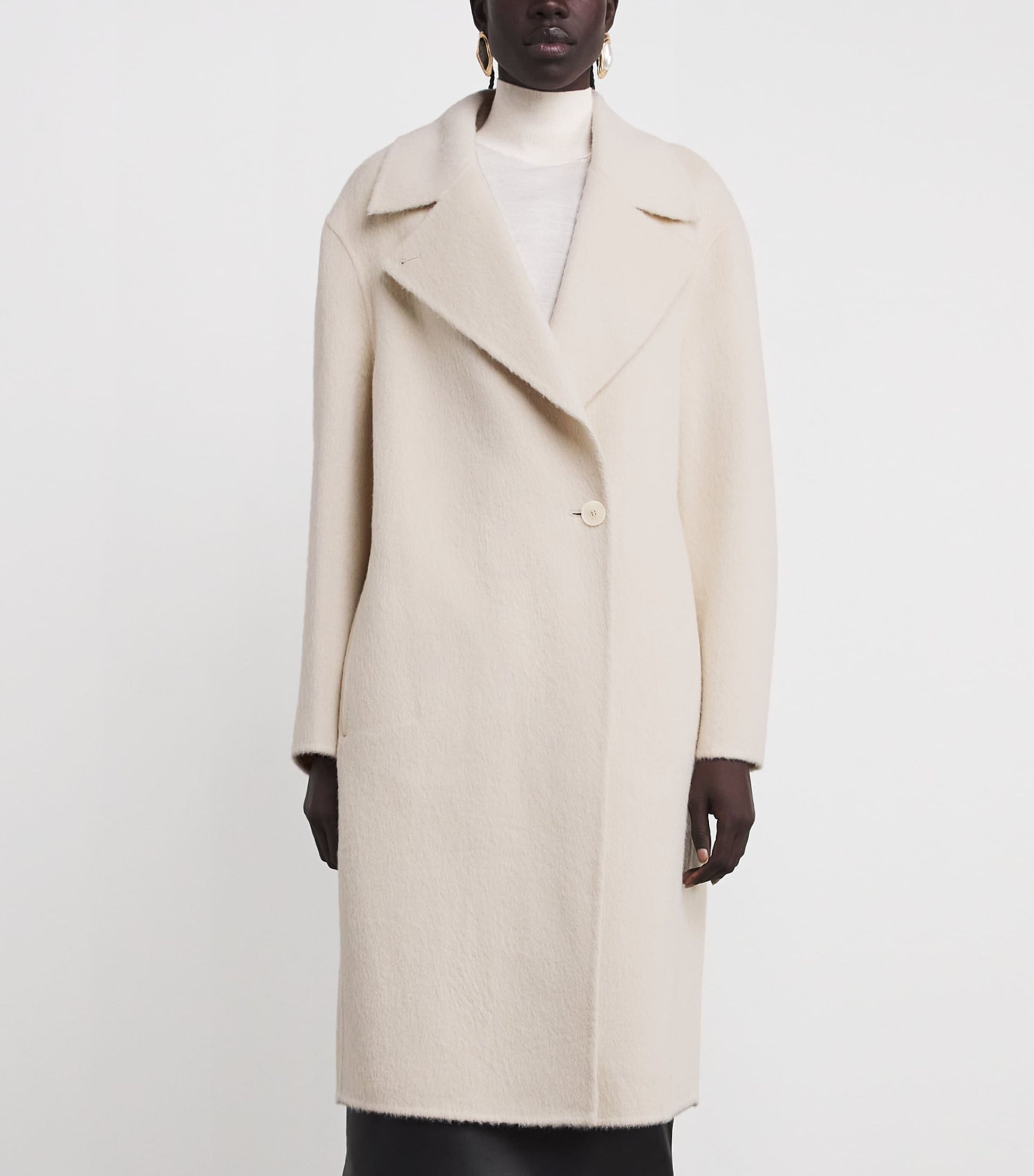 Joseph Beige Alpaca-Wool-Silk Yves Coat