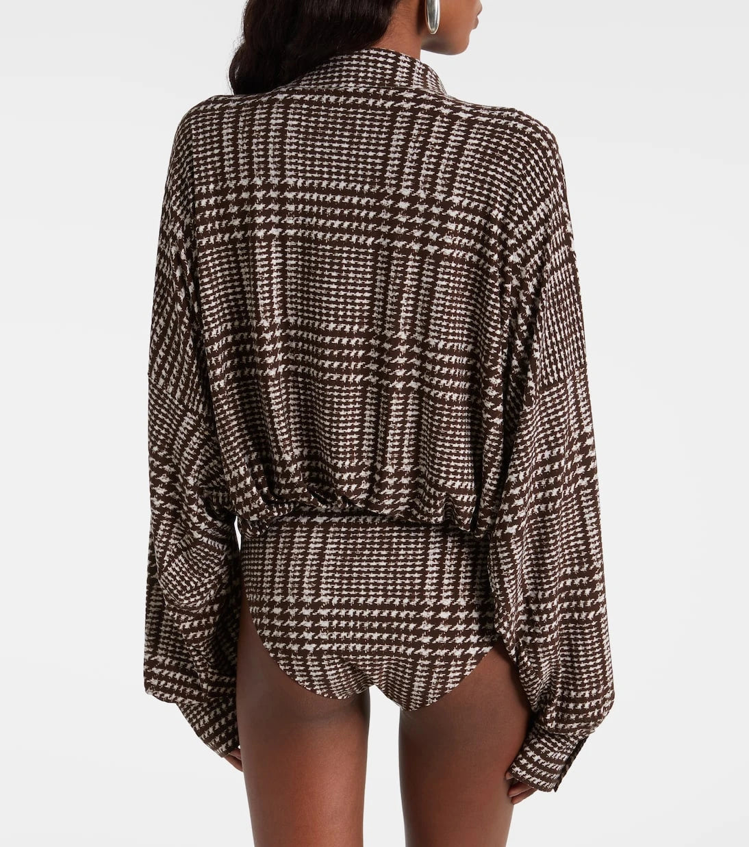 Norma Kamali - Prince of Wales check bodysuit