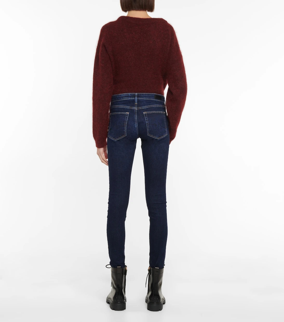 AG Jeans - بنطال جينز فاره عالي الخصر بقصّة سكيني