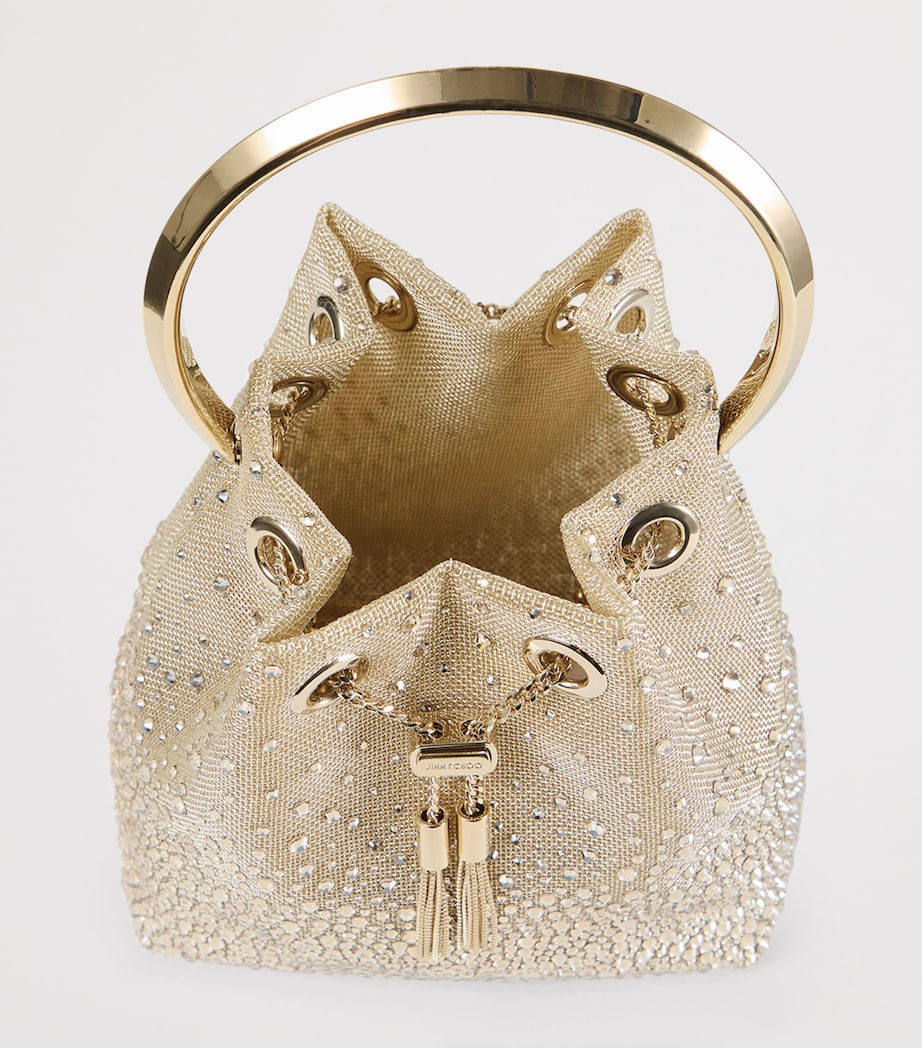 Gold Metallic Mesh Bon Bon Top-Handle Bag