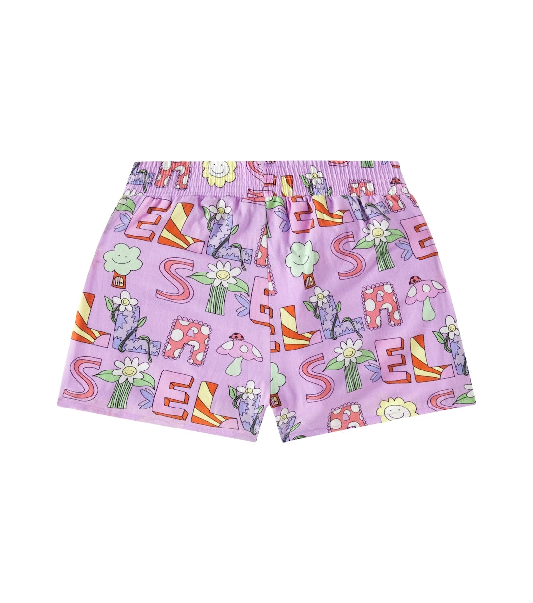 Stella McCartney Kids - شورت قطني بشعار العلامة
