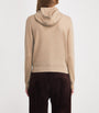 Brown Wool-Cashmere Knitted Hoodie