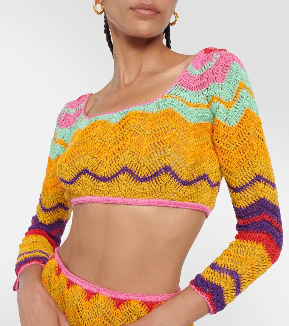 Anna Kosturova - Chevron crochet crop top