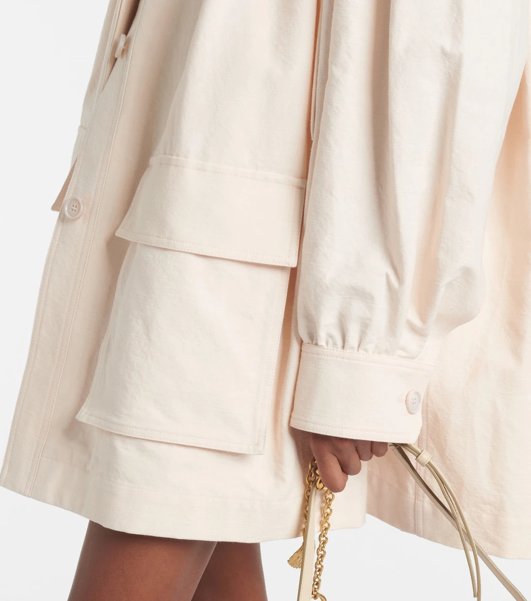 Chloé - Gathered cotton canvas jacket
