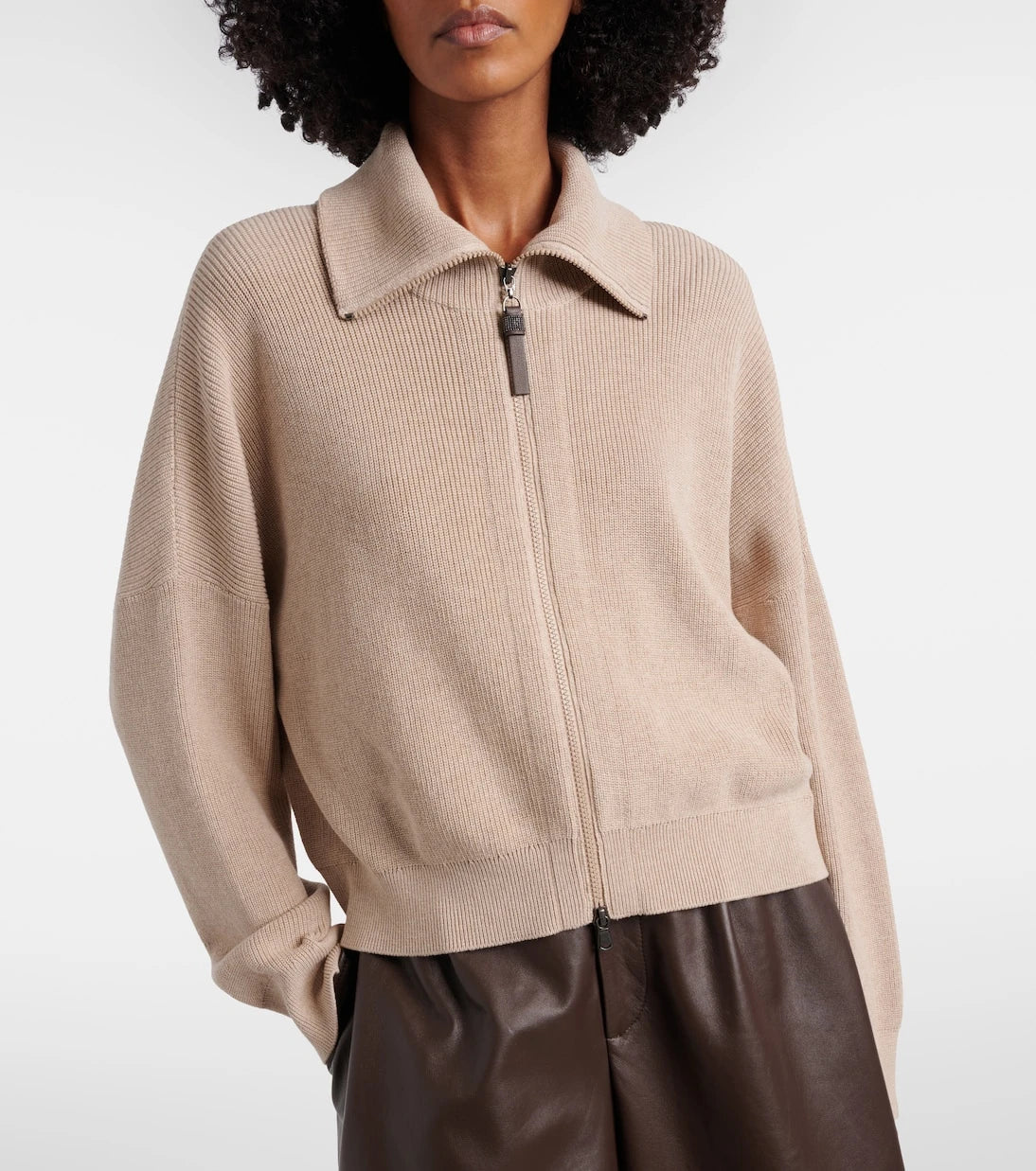 Brunello Cucinelli - Knitted cotton blouson jacket