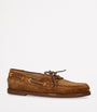 Gianvito Rossi Beige Suede Vandee Boat Shoes